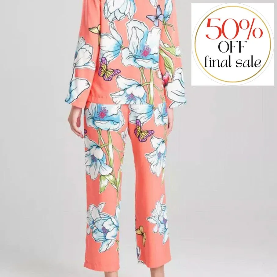 Natori Wild Poppy Pj set in Bright Coral R76009