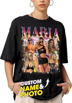 NAZENTI Custom Bootleg Tee, Retro Rap Tee, Photo Shirt, Valentine's Gift