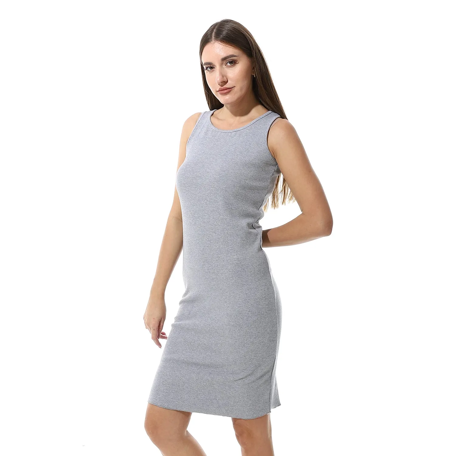 Nightgown For Women, Ribbed Comfy and Trendy - Gray