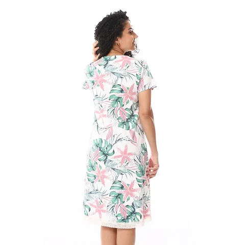 Nightgown White For Women, Cotton, Soft and Comfy