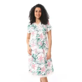 Nightgown White For Women, Cotton, Soft and Comfy
