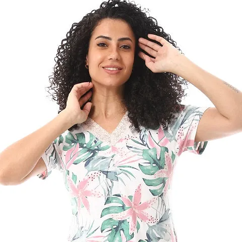 Nightgown White For Women, Cotton, Soft and Comfy