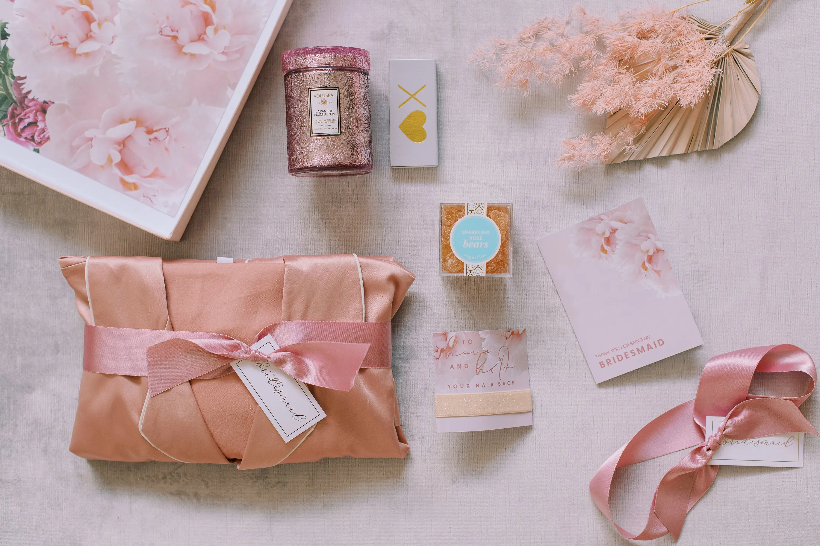 Pajama Thank You Bridesmaid Box in Blush