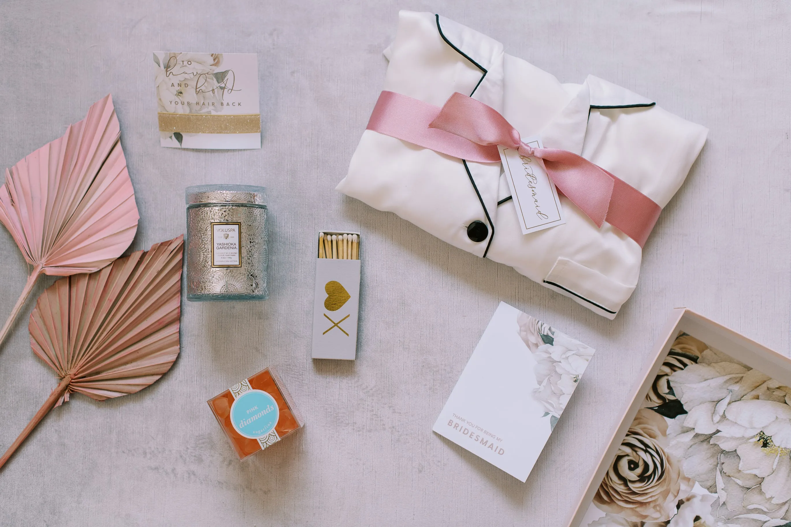 Pajama Thank You Bridesmaid Box in White