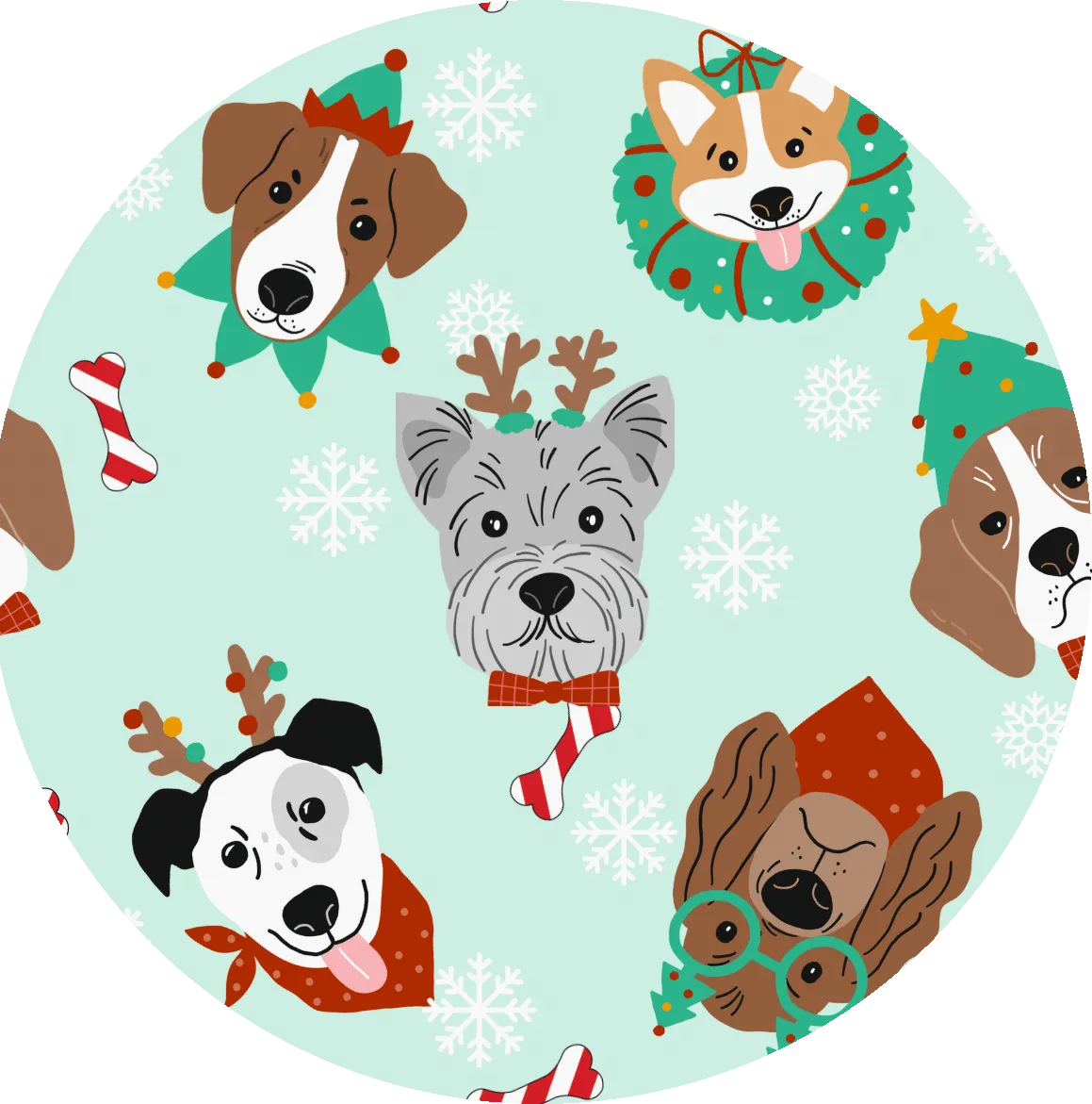 [Pre Order] Merry & Bright Festive Dogs - Bamboo Long Sleeve Lounge Set (EST SHIP LATE OCT)