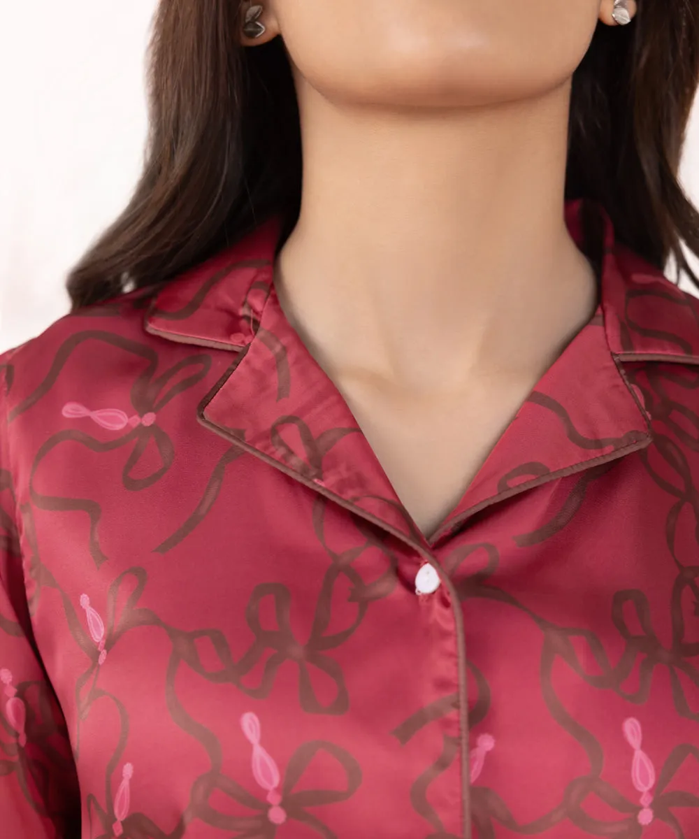 Printed Silky PJ Set