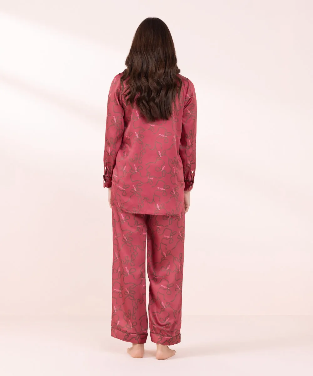 Printed Silky PJ Set