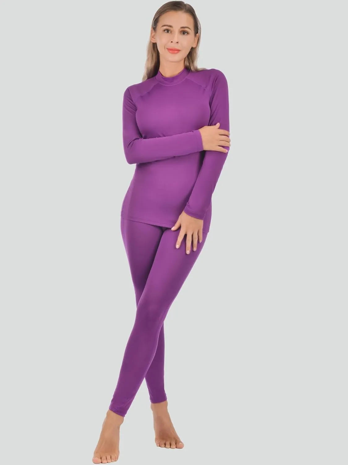 qualidyne Thermal Underwear for Women Long Johns Ultra-Soft Base Layer Pajama Set Winter Cold Weather Top and Bottom