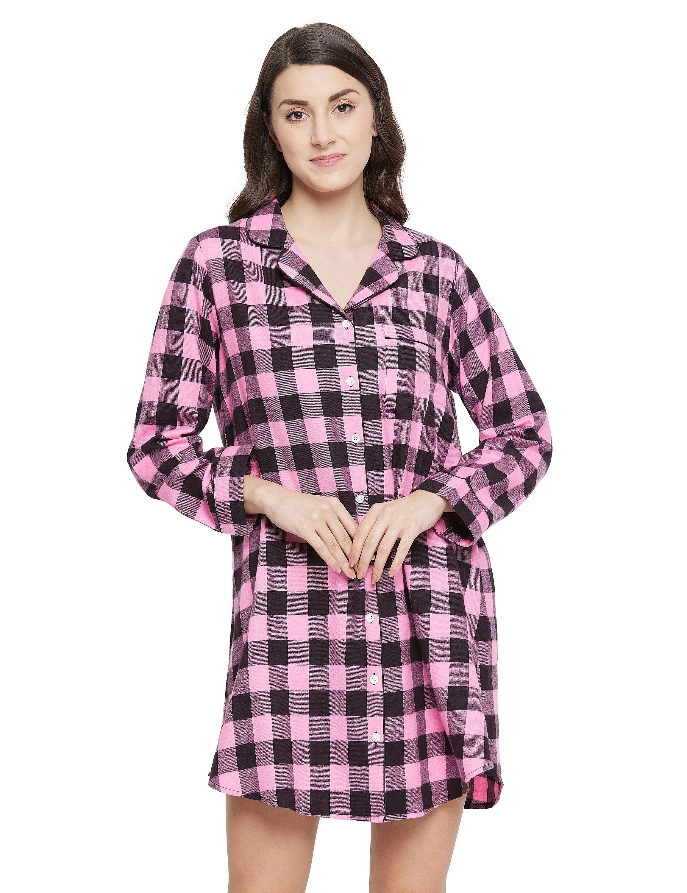 Rossi Cotton Brushed Flannel Sleep Shirt