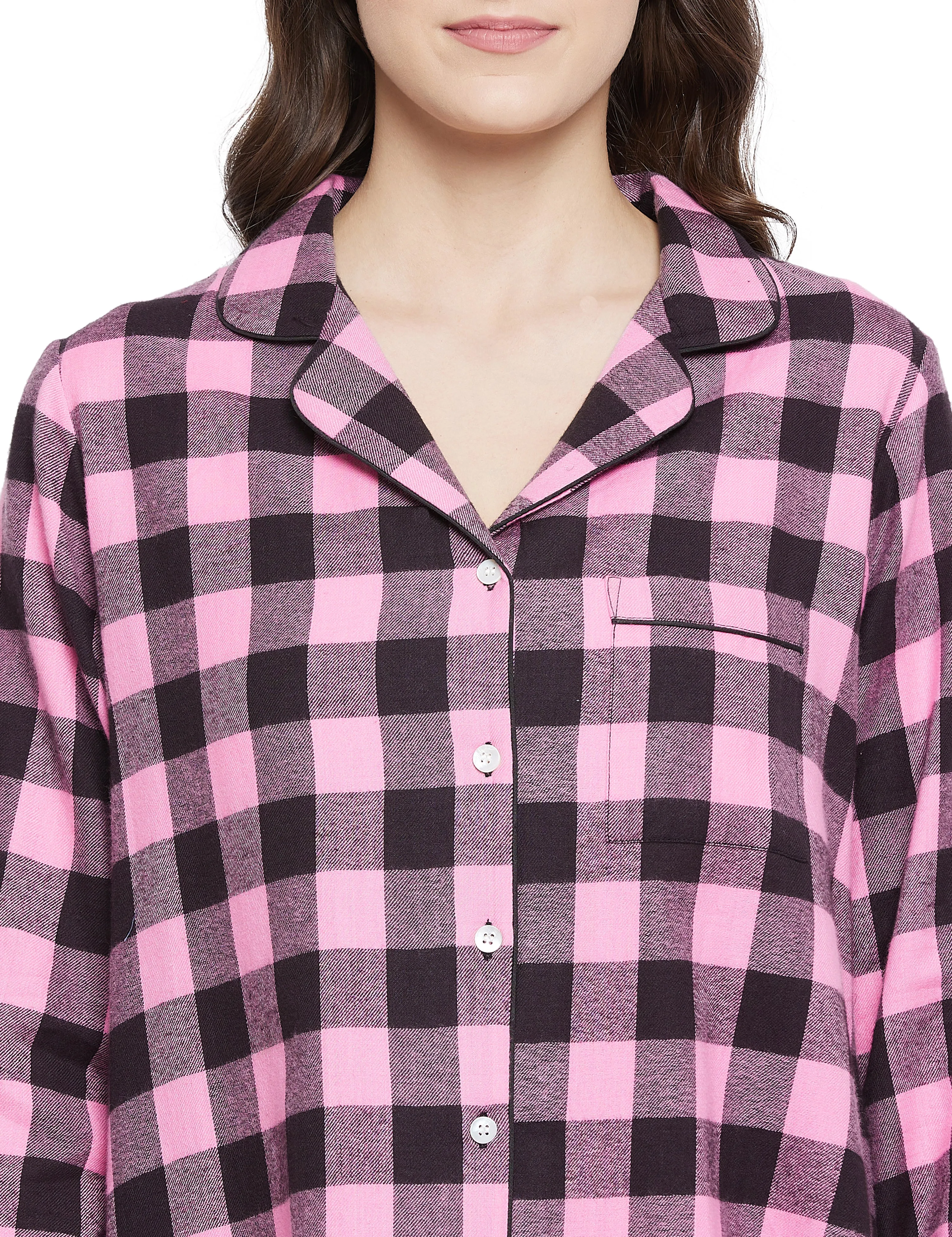 Rossi Cotton Brushed Flannel Sleep Shirt