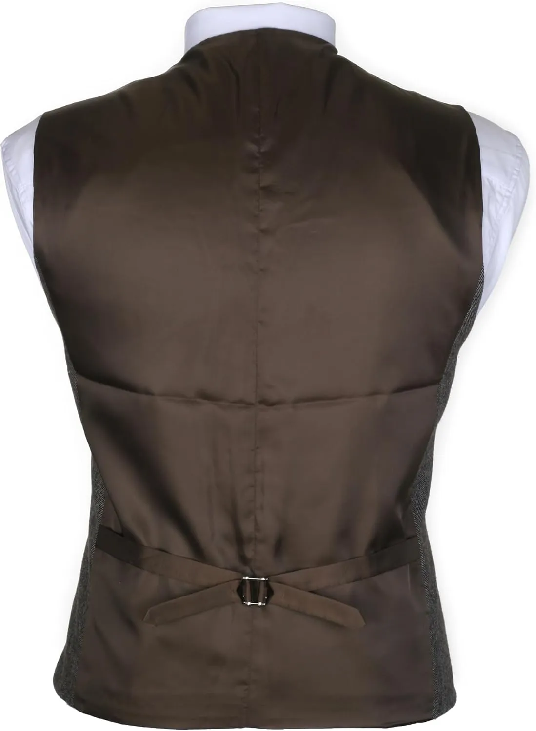 Ruth&Boaz 2Pockets 5Buttons Wool Herringbone Tweed Business Suit Vest