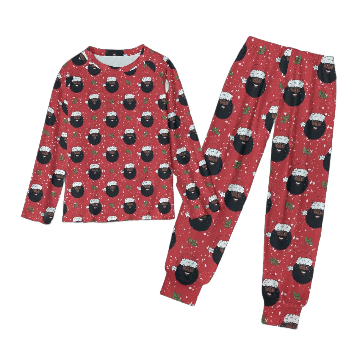 Santa Claus Is A Black Man Kids' Pajama Set