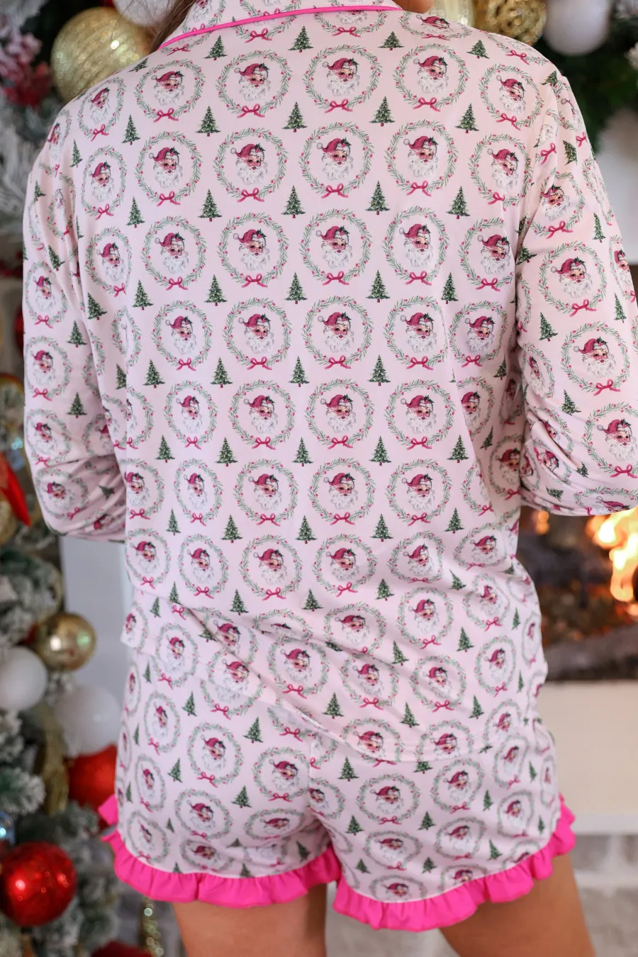Santa's Favorite Ruffle Pajama Set by Jess Lea (Ships Early November)