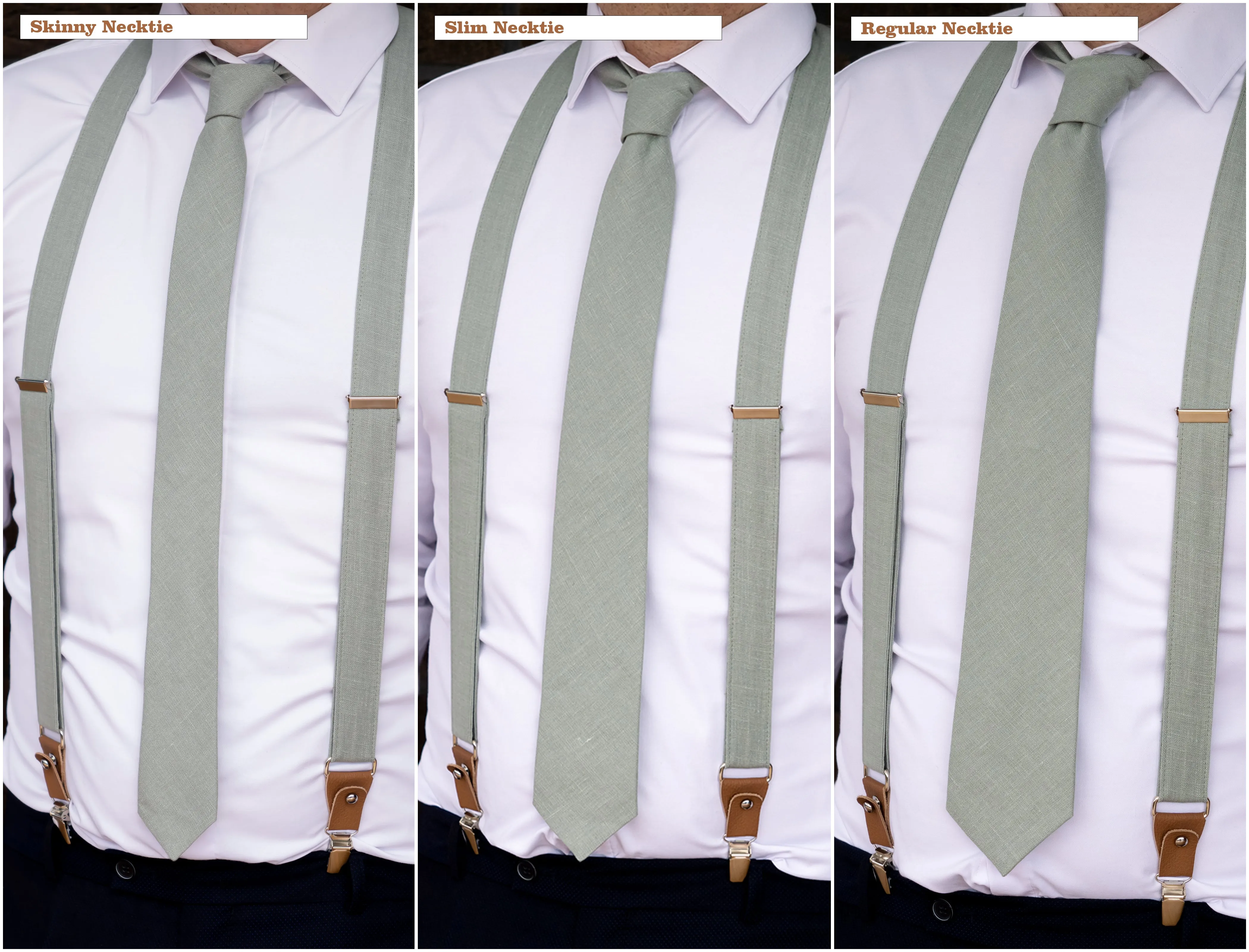 Sea Blue Eco Friendly Linen Wedding Tie for Groomsmen - Stylish Groom Necktie Collection