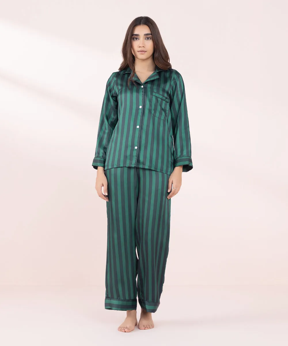 Striped Silky PJ Set