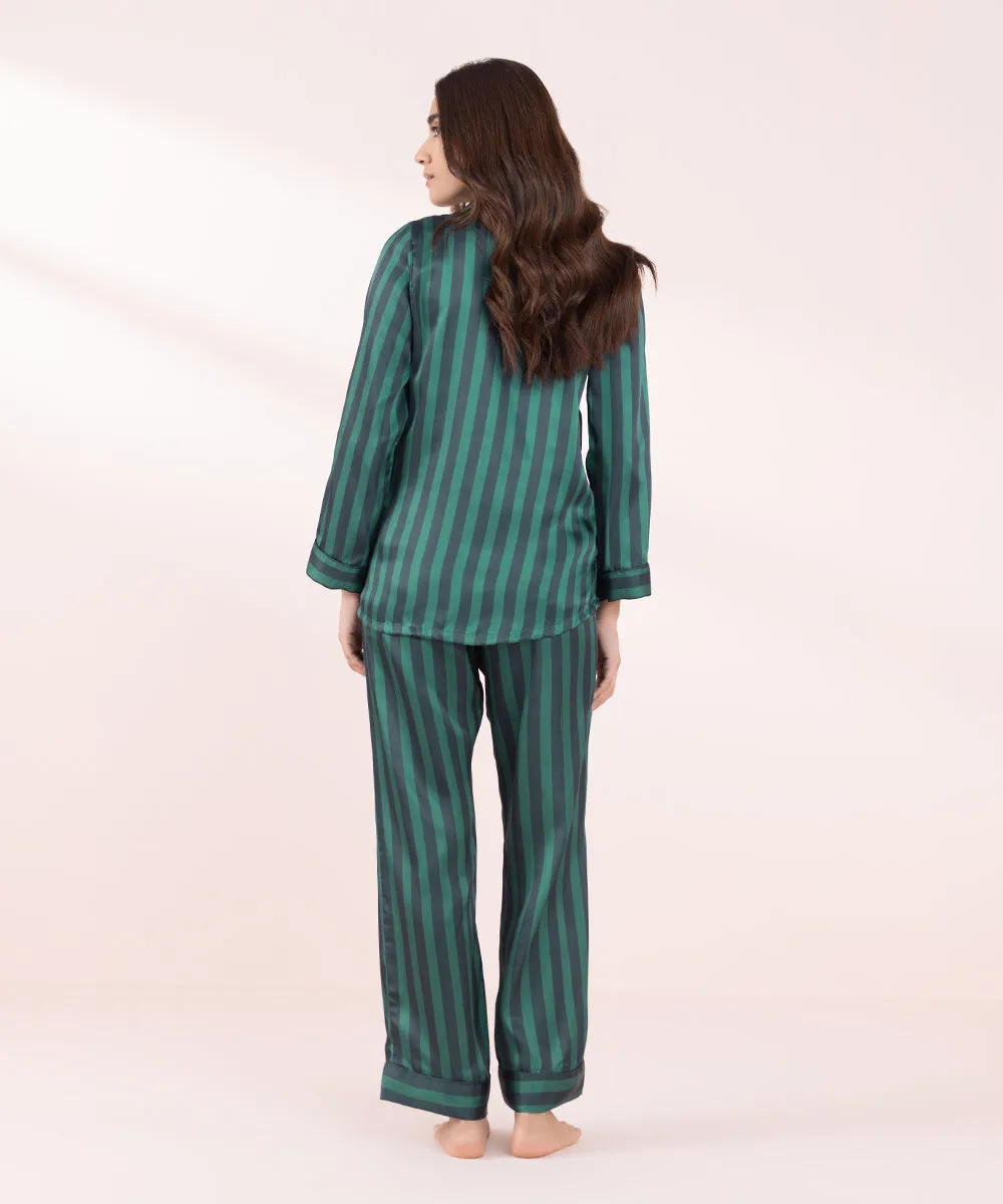 Striped Silky PJ Set