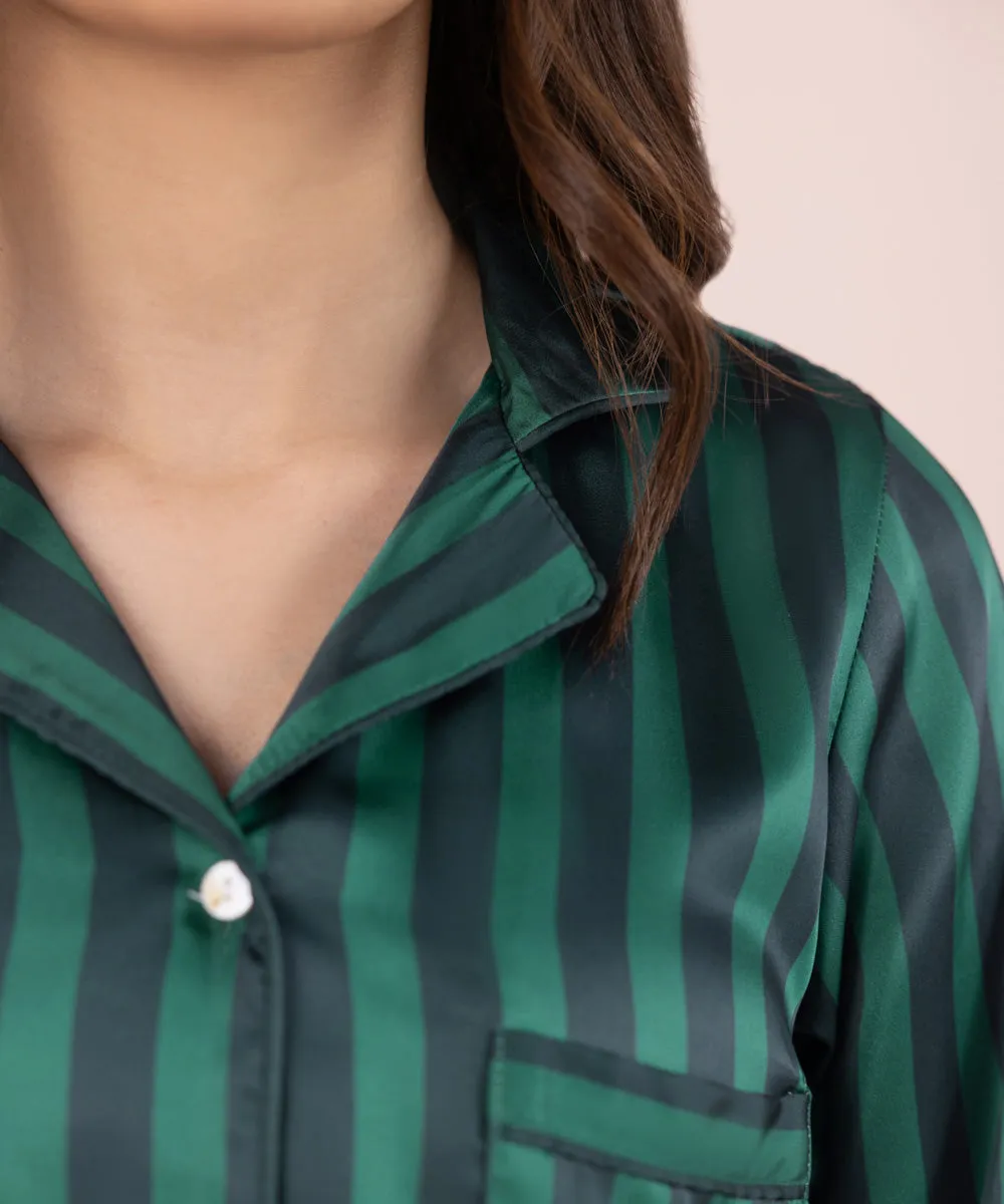 Striped Silky PJ Set