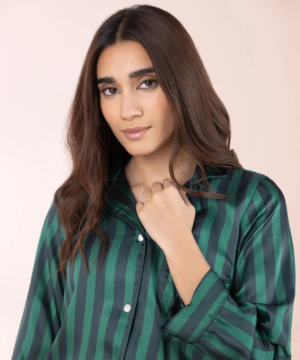Striped Silky PJ Set