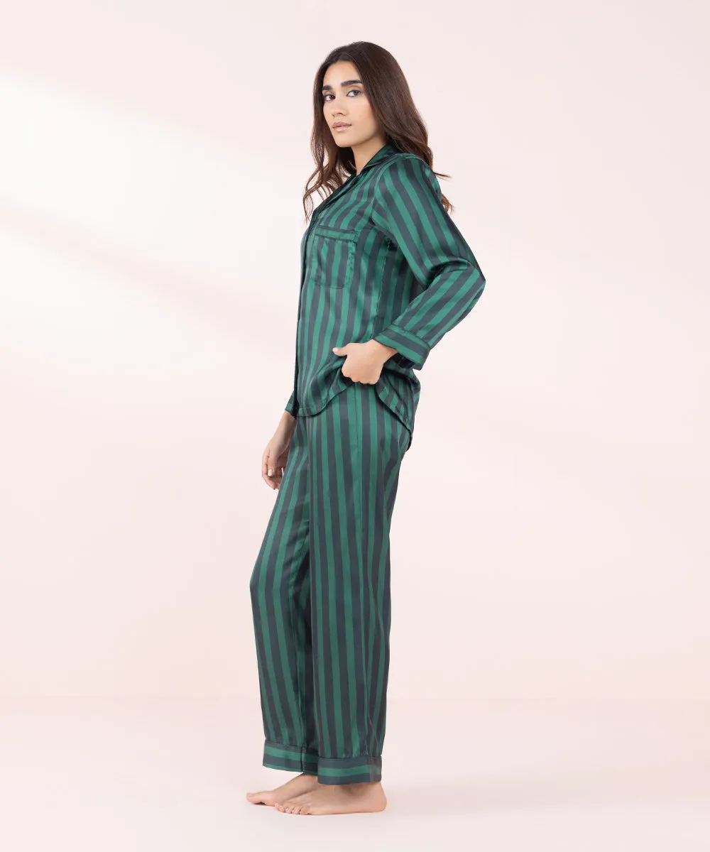 Striped Silky PJ Set