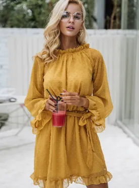 TastyHottie - Lace Up Backless Mesh Dress Women Elegant Stringy