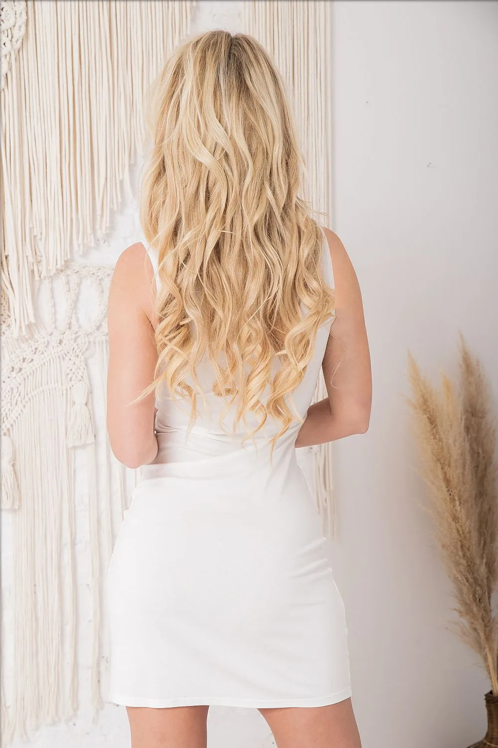 TEEK - Beige V-Neck Laced Upper Nightgown