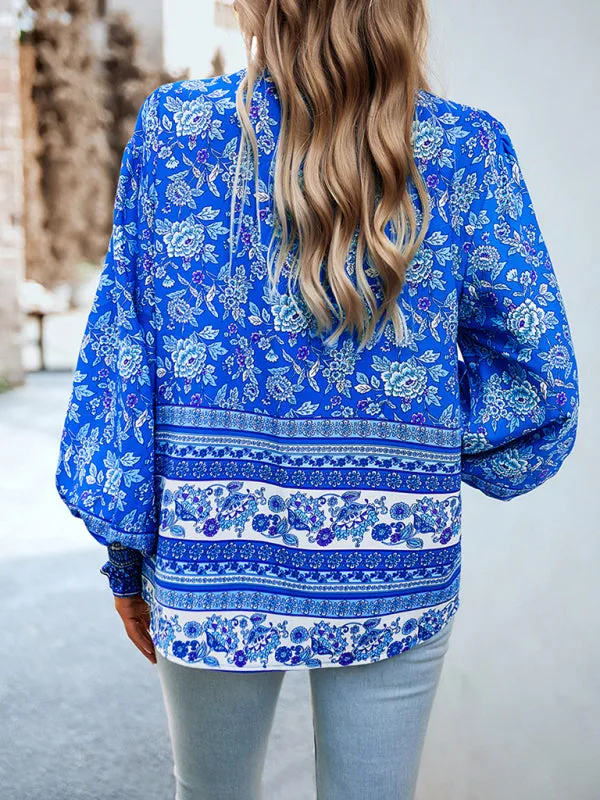 TEEK - Floral Frenzy Vacation Long Sleeve Top