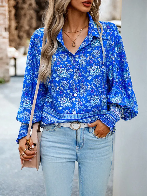TEEK - Floral Frenzy Vacation Long Sleeve Top