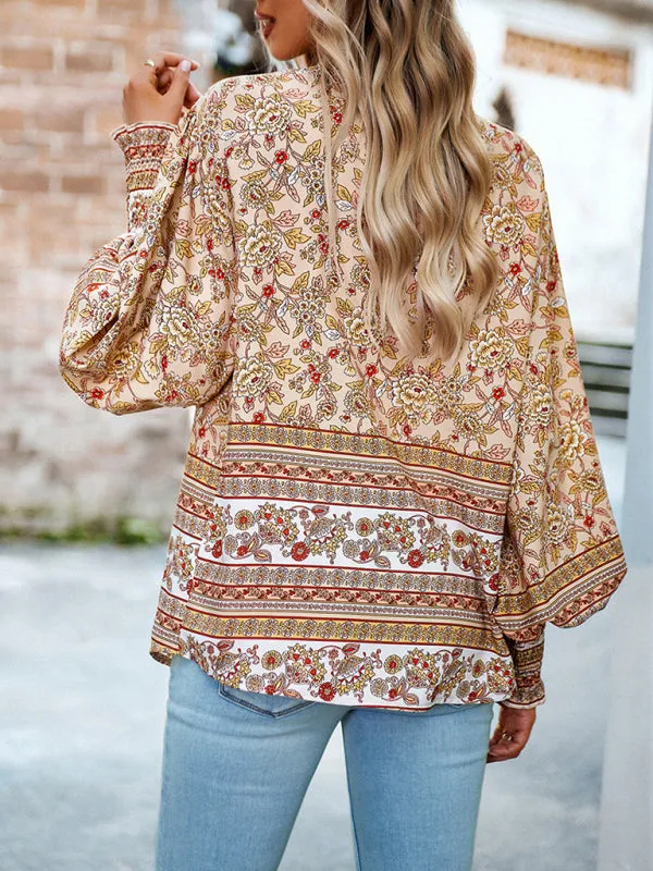 TEEK - Floral Frenzy Vacation Long Sleeve Top