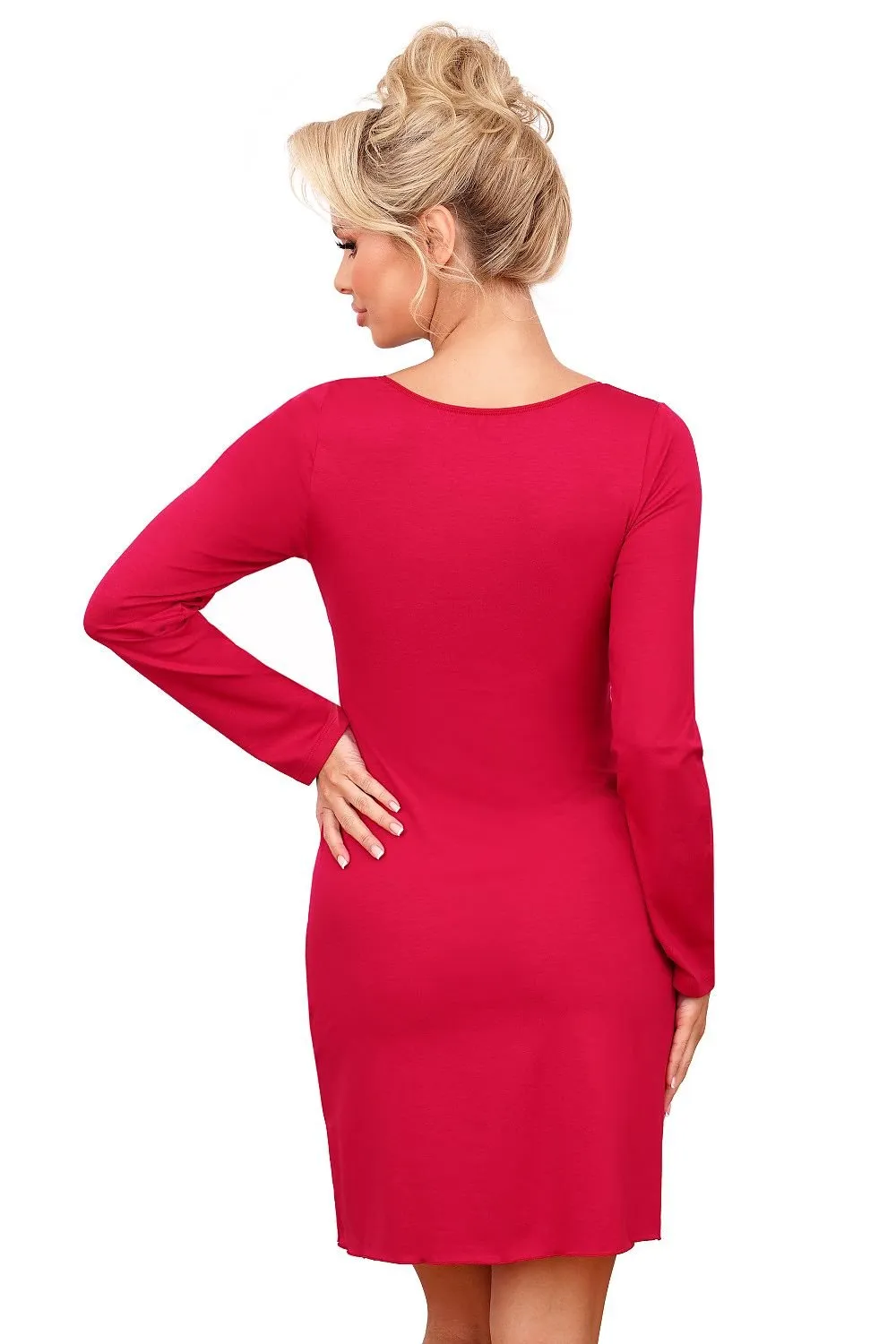 TEEK - Floral KnittedTop V-Neck Nightgown