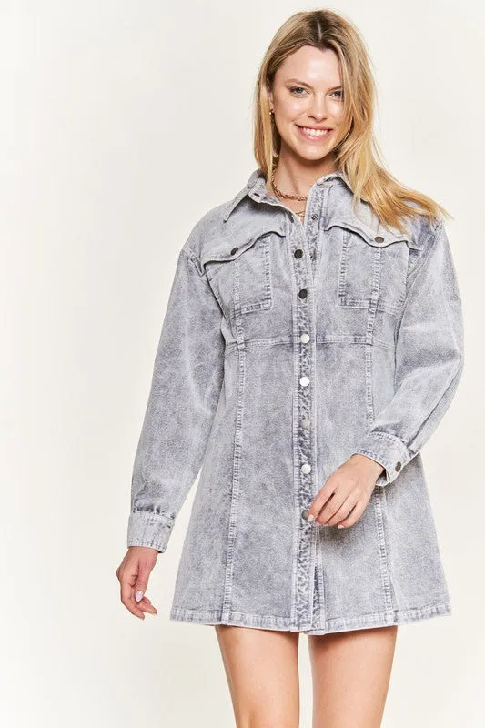 TEEK - WASHED CORDUROY MINI DRESS