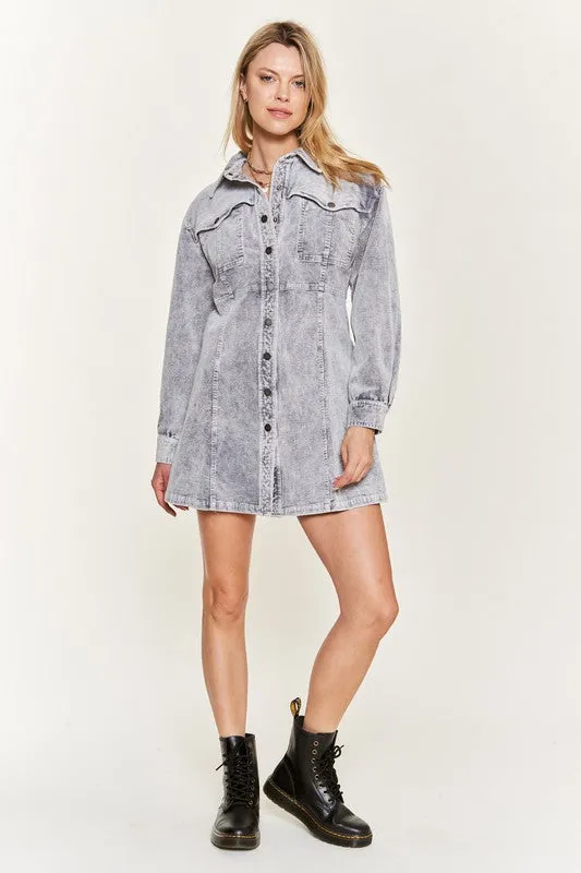 TEEK - WASHED CORDUROY MINI DRESS