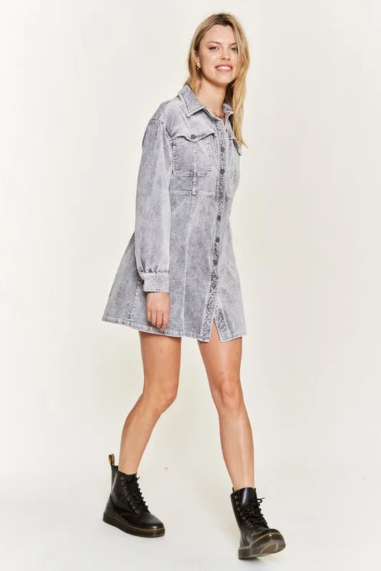 TEEK - WASHED CORDUROY MINI DRESS