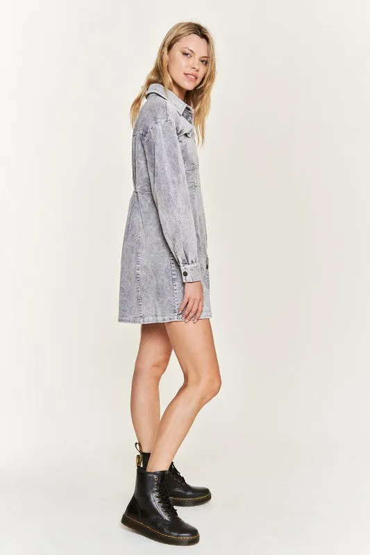 TEEK - WASHED CORDUROY MINI DRESS