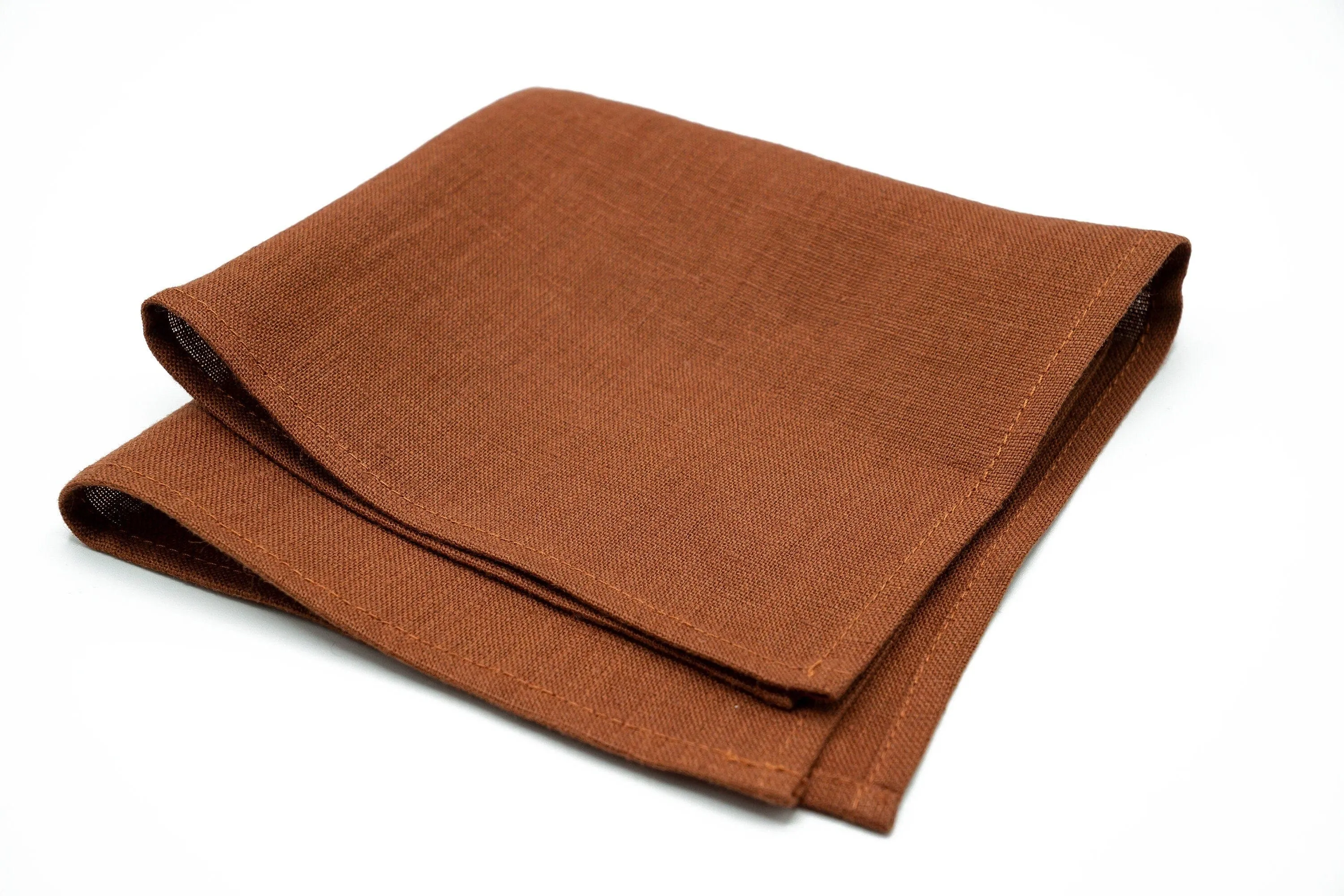 Terracotta Linen Bow Tie and Pocket Square Set - Handmade Accessories for Boys and Men - Perfect for Weddings, Formal Events