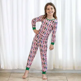 The Royal Standard - Sz 4 - Kid's Nutcracker March Long Sleeve PJ's Light Pink/Multi