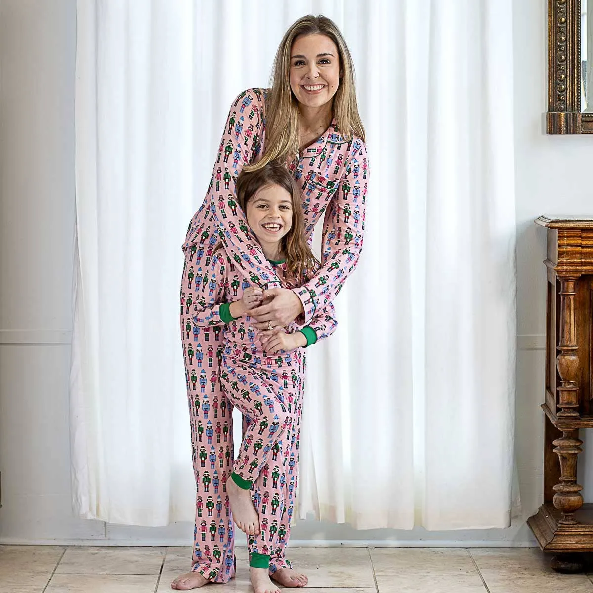 The Royal Standard - Sz 4 - Kid's Nutcracker March Long Sleeve PJ's Light Pink/Multi