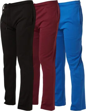Ultra Performance 3 Pack Mens Sweatpants, Wide Leg Open Bottom Lounge Sweat Pants for Men