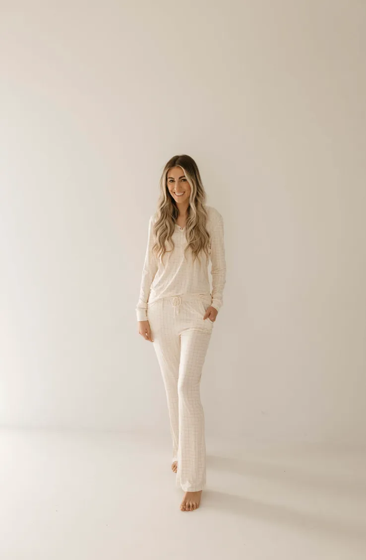 Women's Bamboo Pajamas | Golden Grid