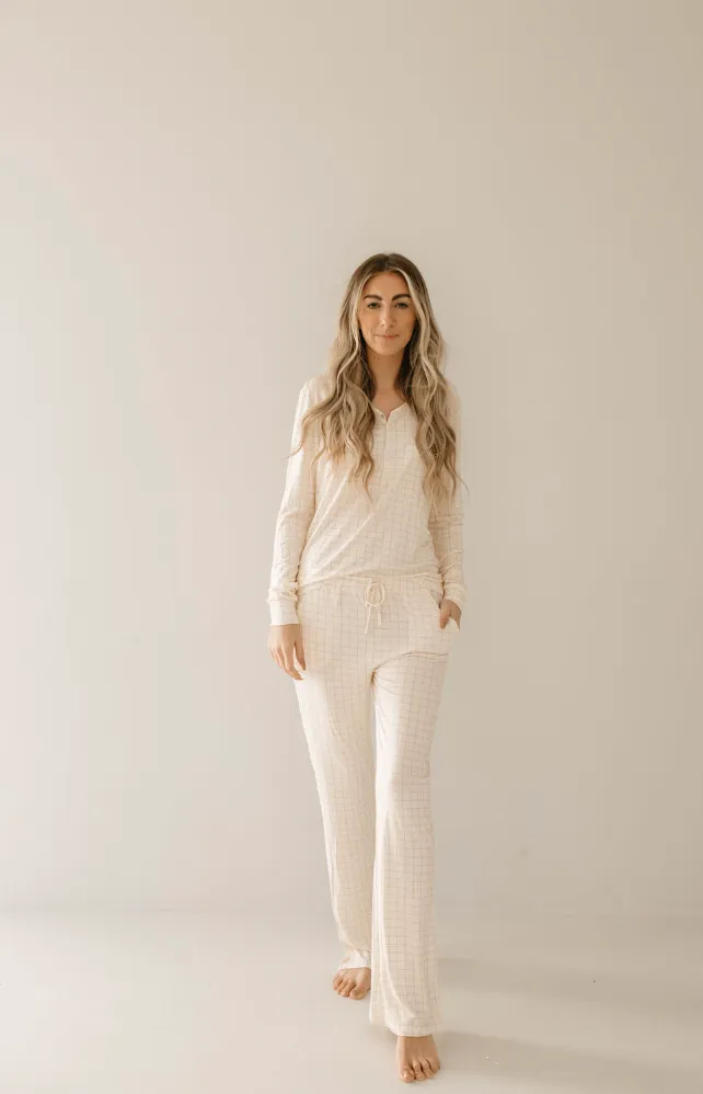 Women's Bamboo Pajamas | Golden Grid