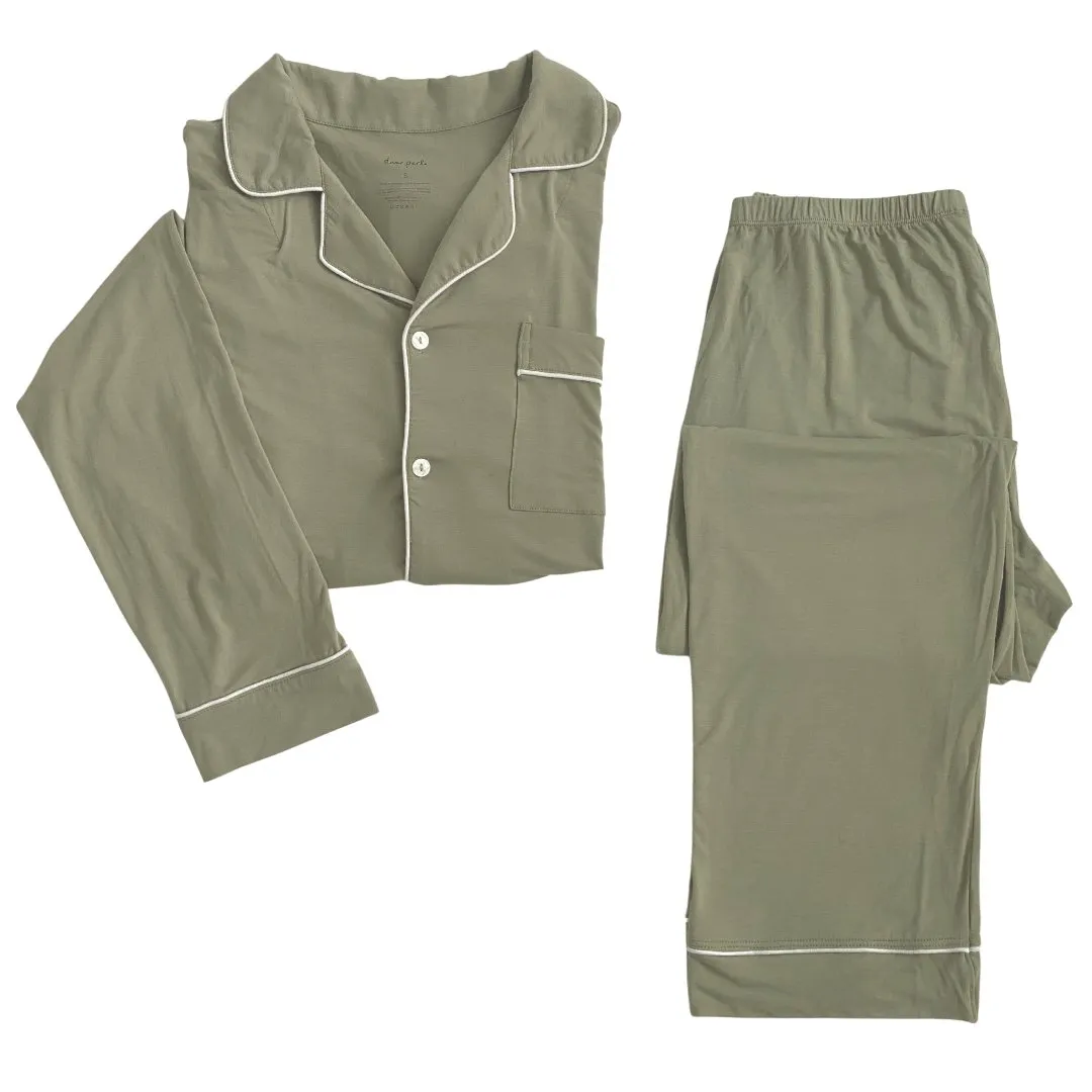 Women's Long Sleeve Pajama Set in Gingham