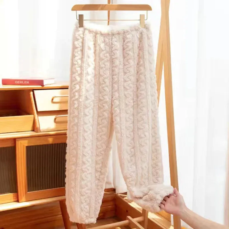 Women’s Warm Velvet Fleece 2-Piece Set - Cozy Pullover & Pants